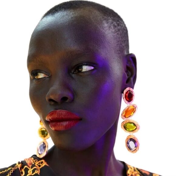 Crystal drop earrings M175 - Picture 1 of 7